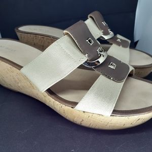 Nine West Heartful Platform Cork Wedge Size 9.5
